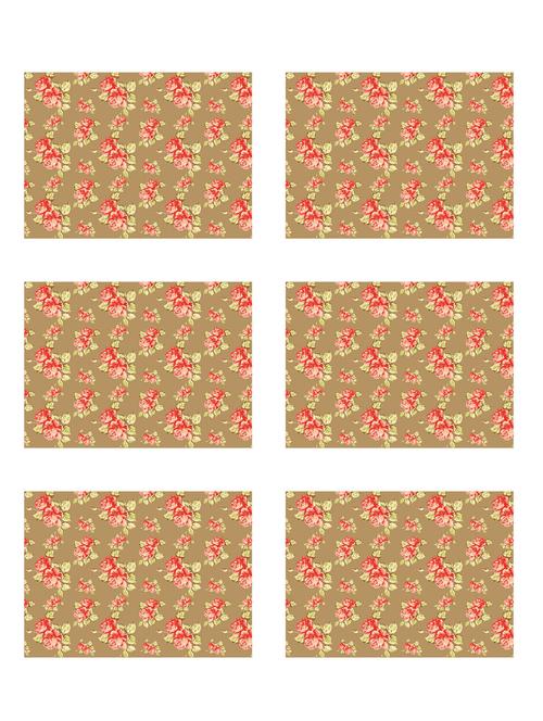 printed polyester table mat set of 6 pcs - 14000266 -  Standard Image - 0