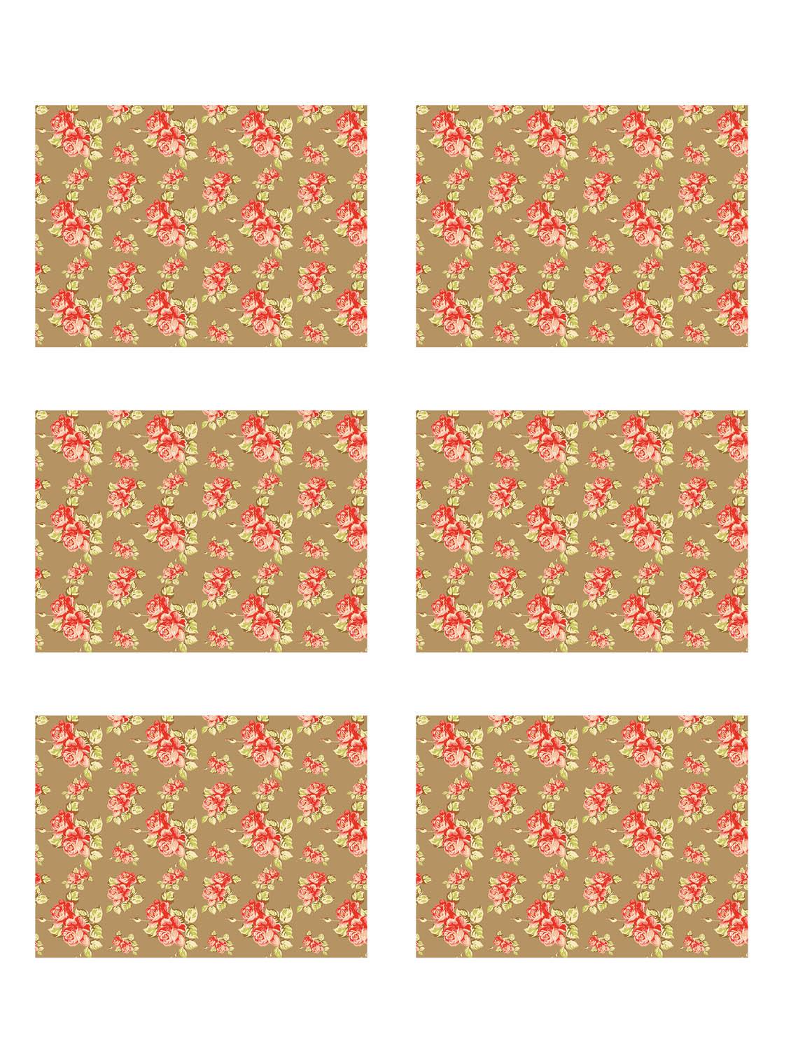 printed polyester table mat set of 6 pcs - 14000266 -  Zoom Image - 0