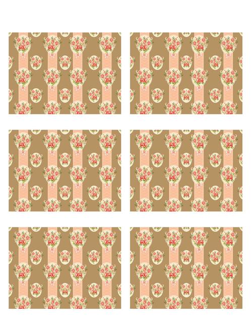 printed polyester table mat set of 6 pcs - 14000268 -  Standard Image - 0