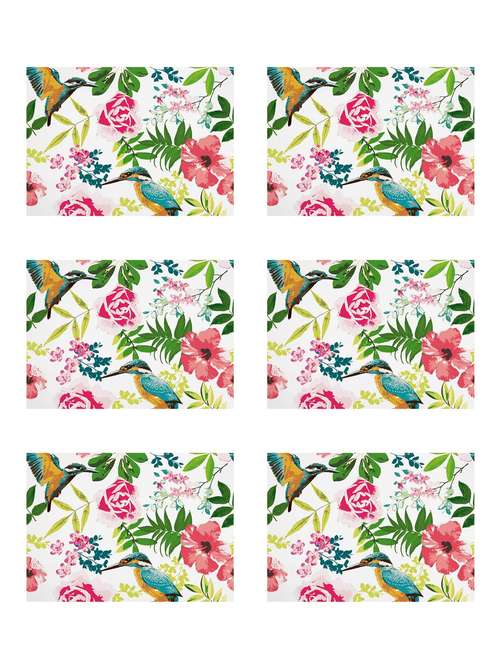 printed polyester table mat set of 6 pcs - 14000276 - Standard Image - 0