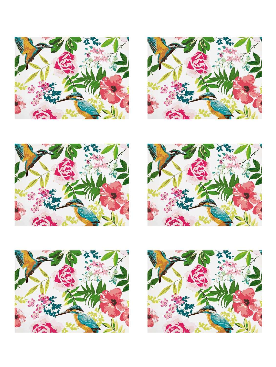 printed polyester table mat set of 6 pcs - 14000276 - Zoom Image - 0