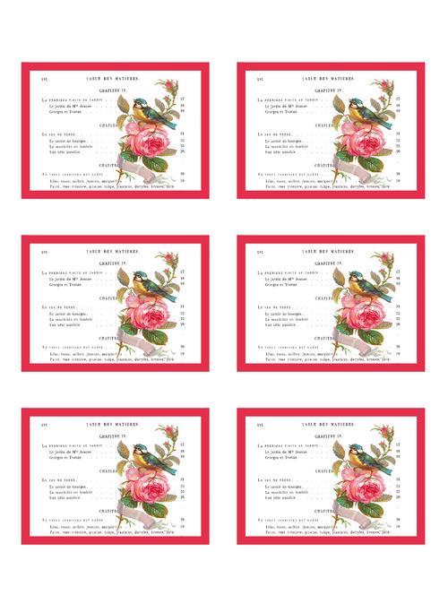 printed polyester table mat set of 6 pcs - 14000281 -  Standard Image - 0
