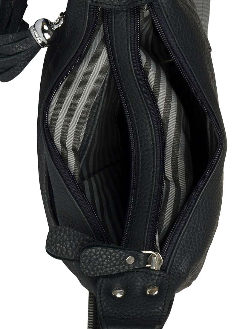 black quilted regular sling bag - 14002080 - Standard Image - 2