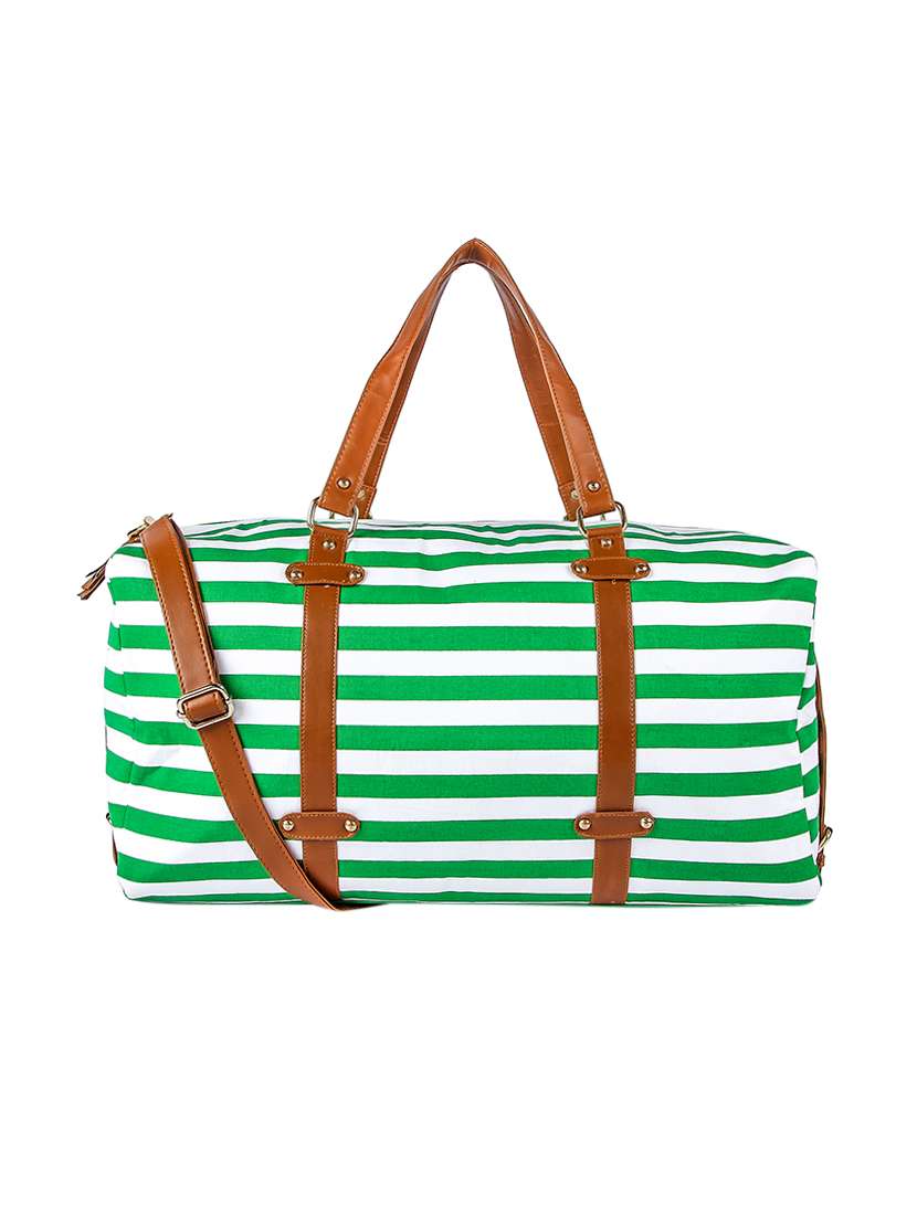 green canvas handbag