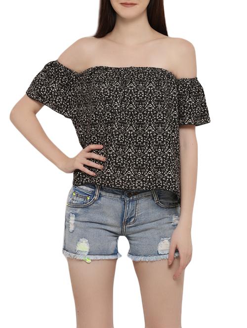 women's crop off shoulder top - 14008239 -  Standard Image - 0