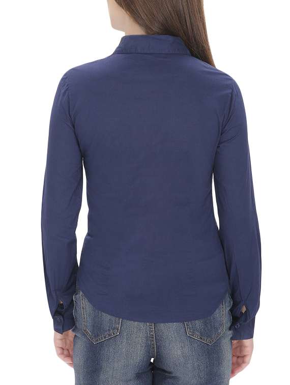 dark blue cotton regular shirt - 14009060 - Standard Image - 2