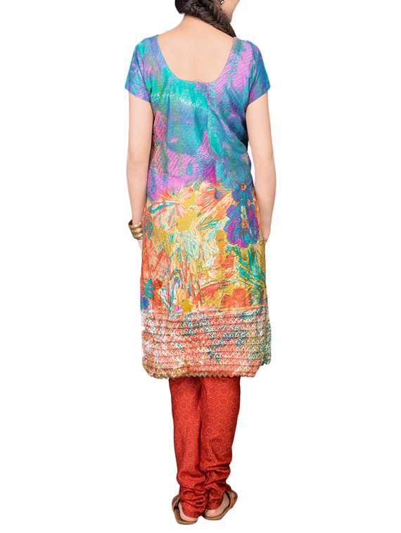 multicolor cotton printed dress material - 14009891 -  Standard Image - 2