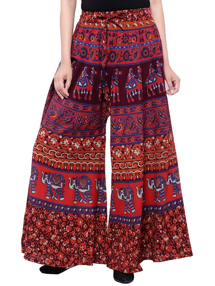 multi colored cotton palazzo