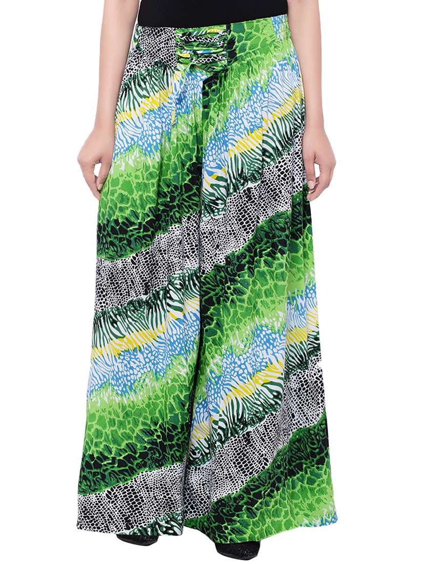 multi colored cotton printed palazzo