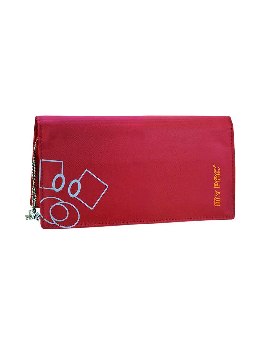 red polyester wallet