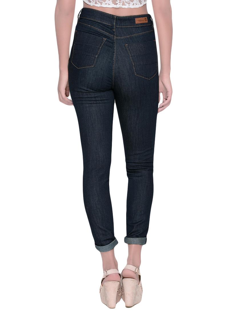 skinny fit dark blue denim jean - 14012407 - Standard Image - 2