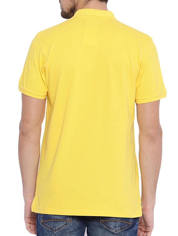 yellow polyester polo t-shirt - 14041488 - Standard Image - 2