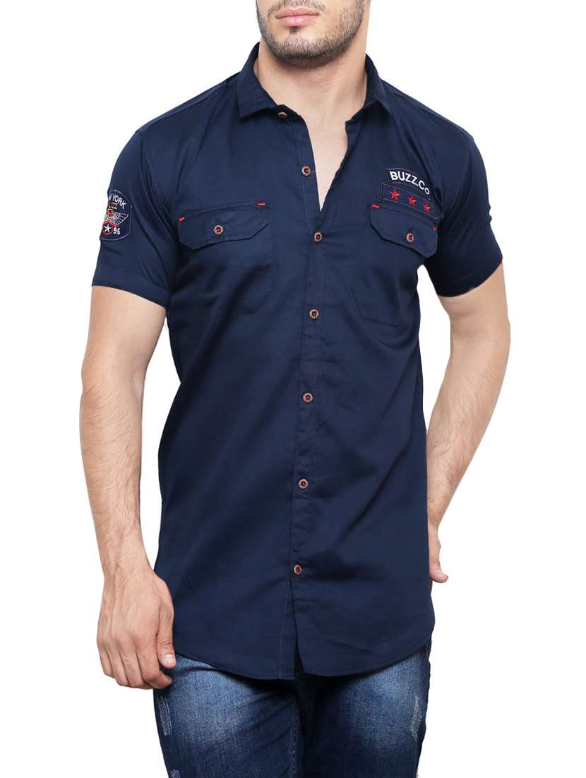 mens solid casual shirt