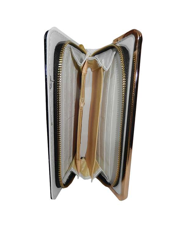 black leatherette regular clutch - 14052042 - Standard Image - 2