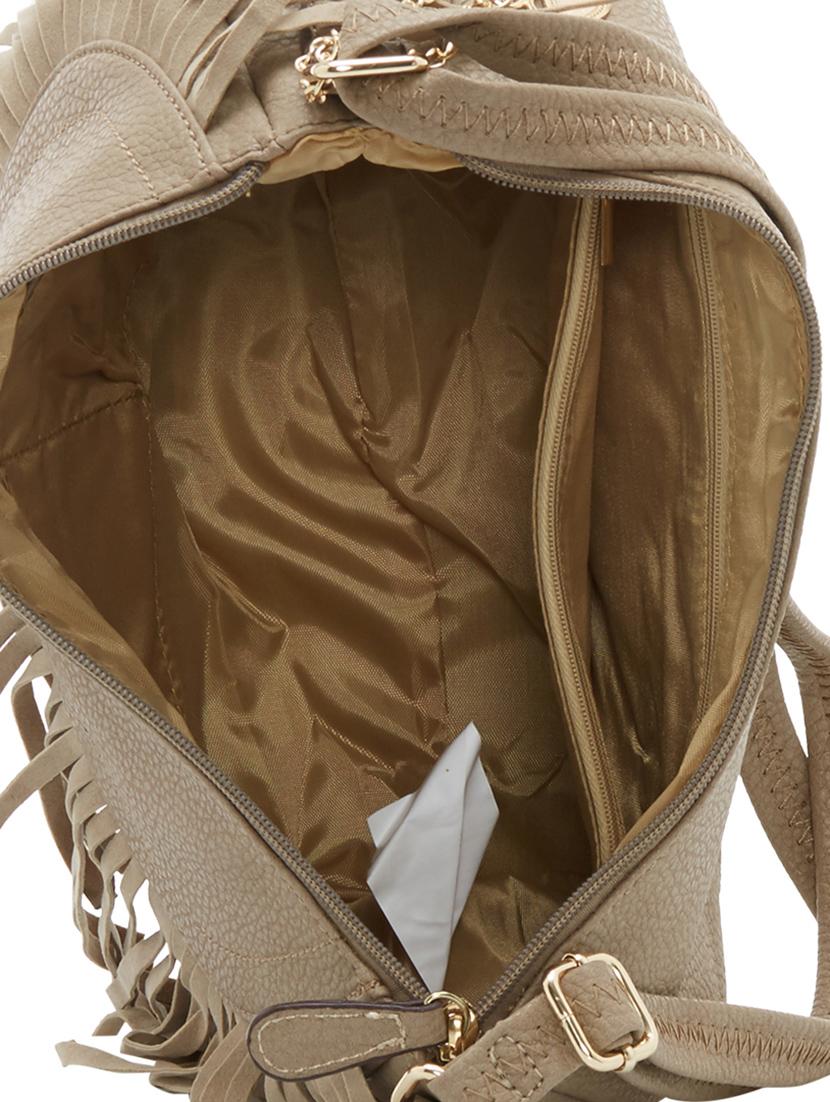 beige leatherette regular sling bag - 14052379 - Standard Image - 2