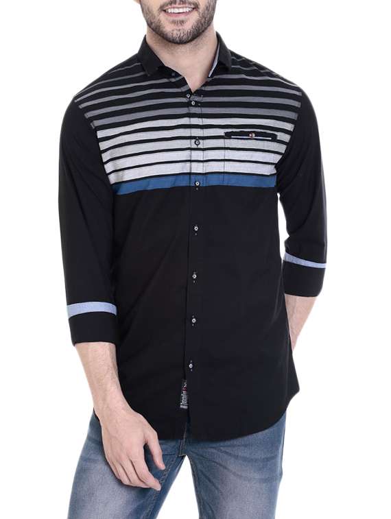 black cotton casual shirt