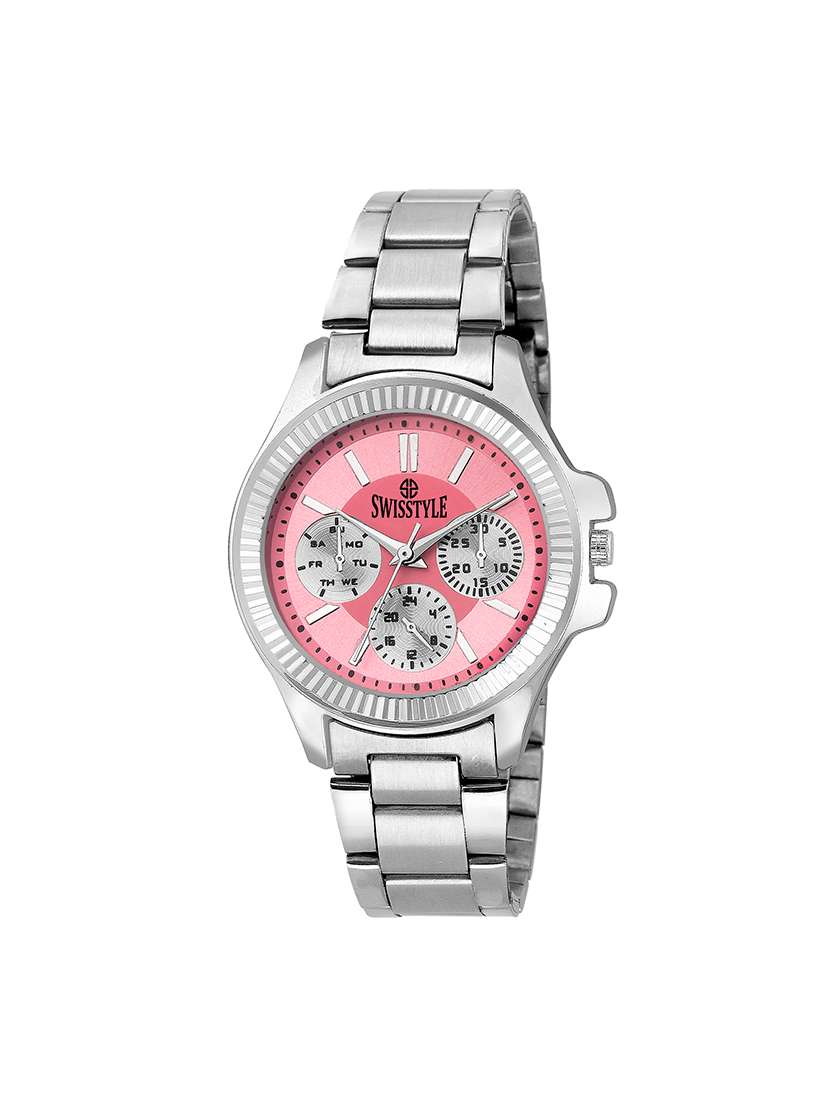 swisstyle stainless steel ladies anolog watch