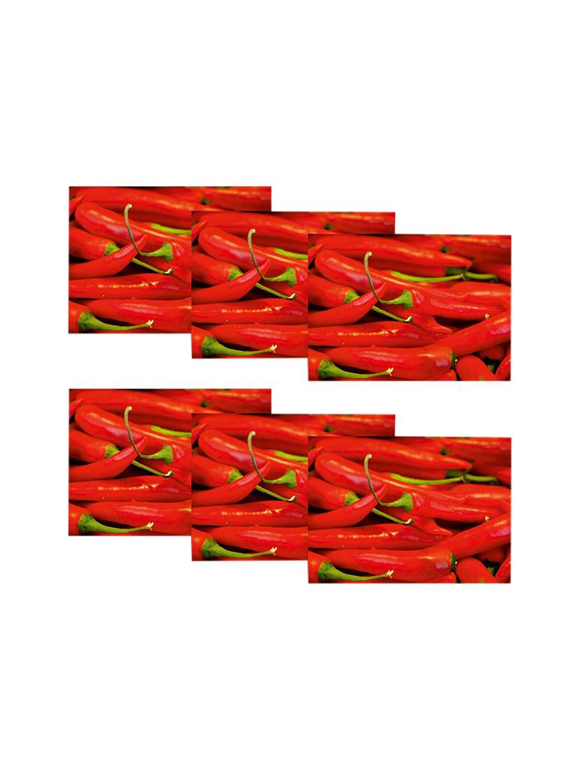 printed polyester table mat set of 6 pcs by ambbi collections