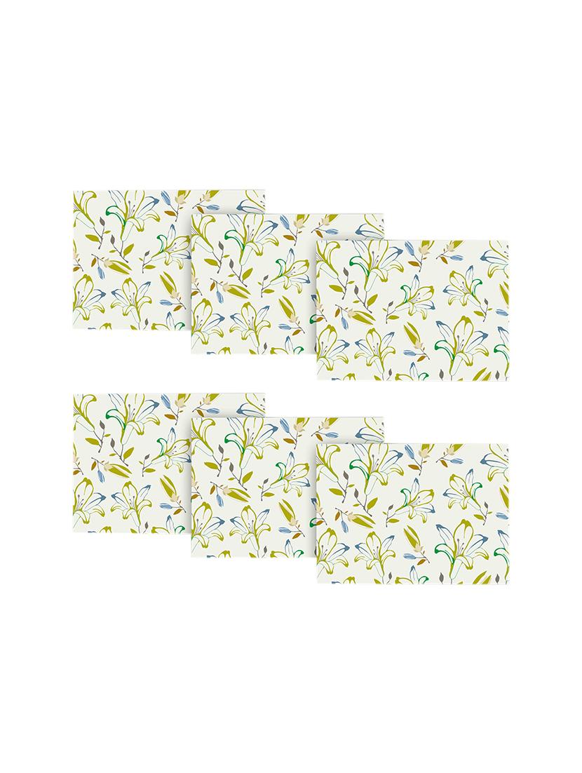 printed polyester table mat set of 6 pcs by ambbi collections