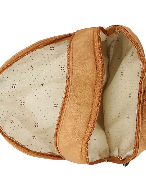beige leatherette  fashion backpack - 14082322 -  Standard Image - 2
