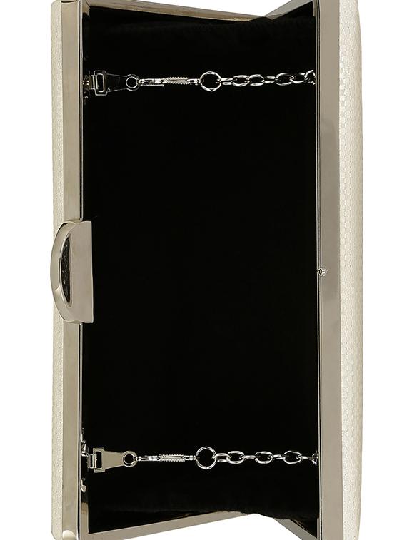 white metal box clutch - 14082343 - Standard Image - 2