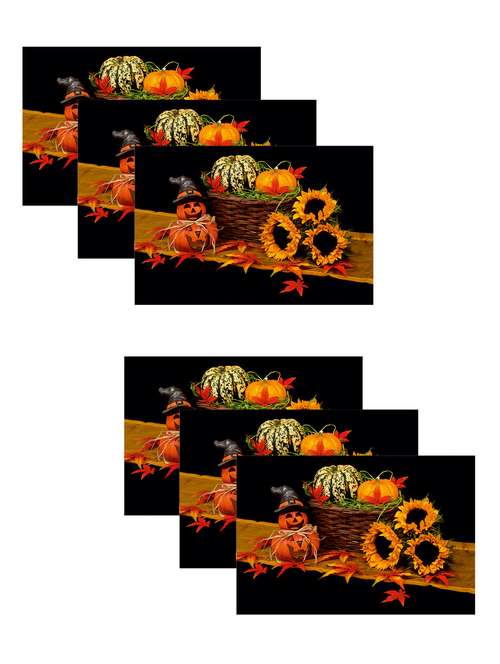 printed polyester table mat set of 6 pcs by ambbi collections - 14085882 -  Standard Image - 0