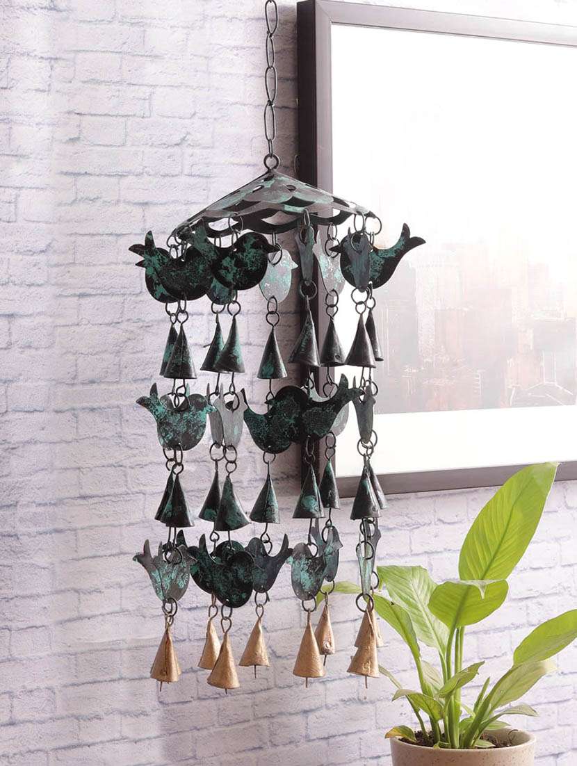 VarEesha Antique Green Bird Wind Chime