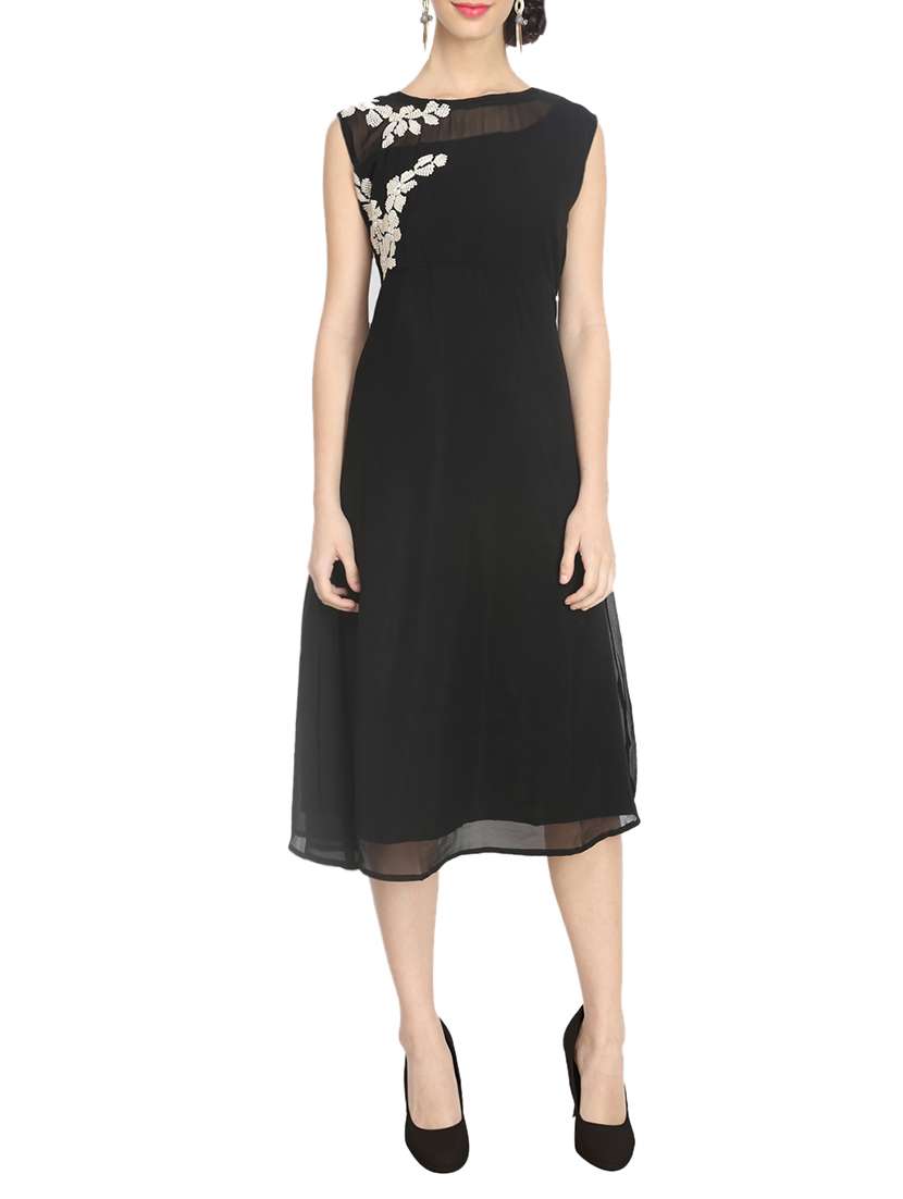 black georgette dress