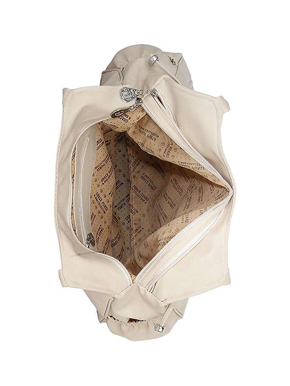 cream leatherette  regular handbag - 14094975 -  Standard Image - 2