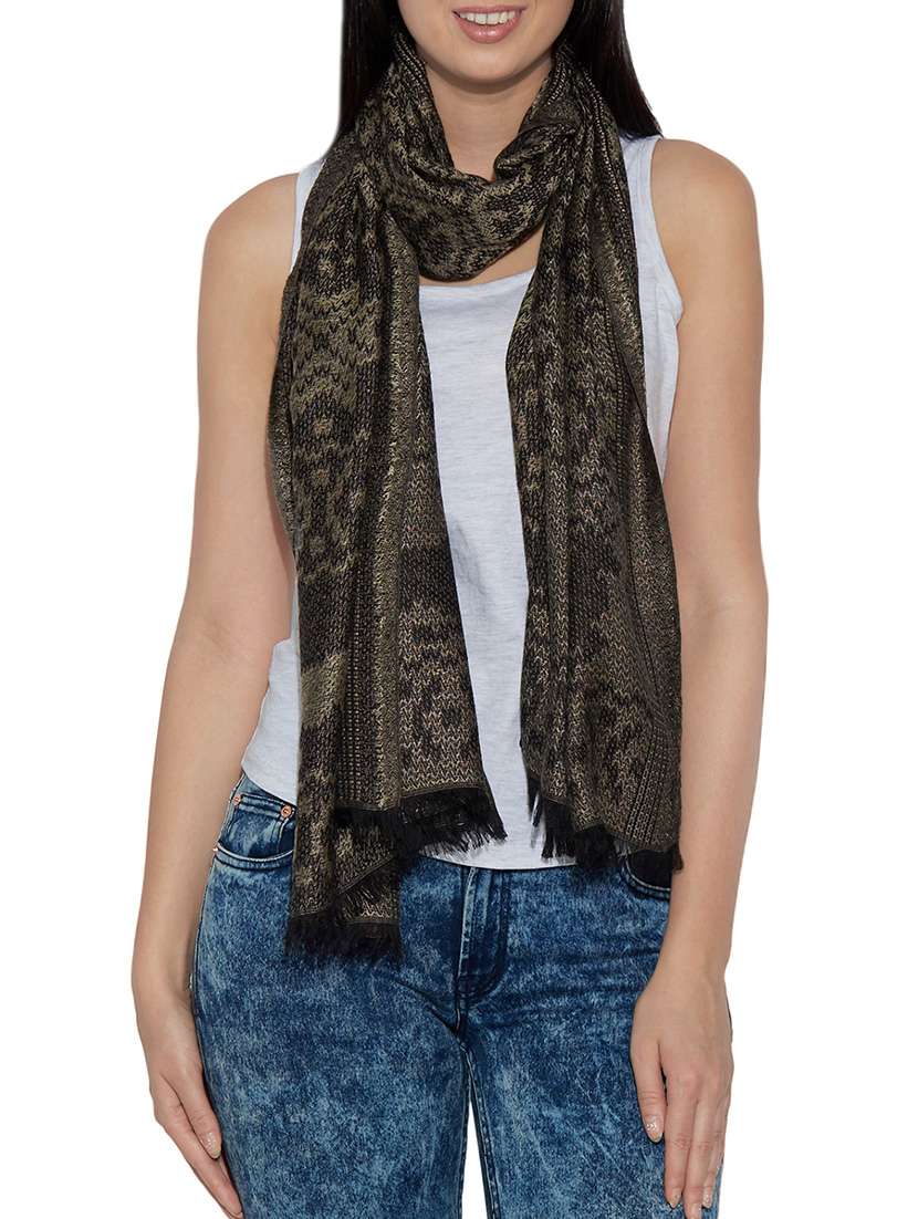 women's self design print stole