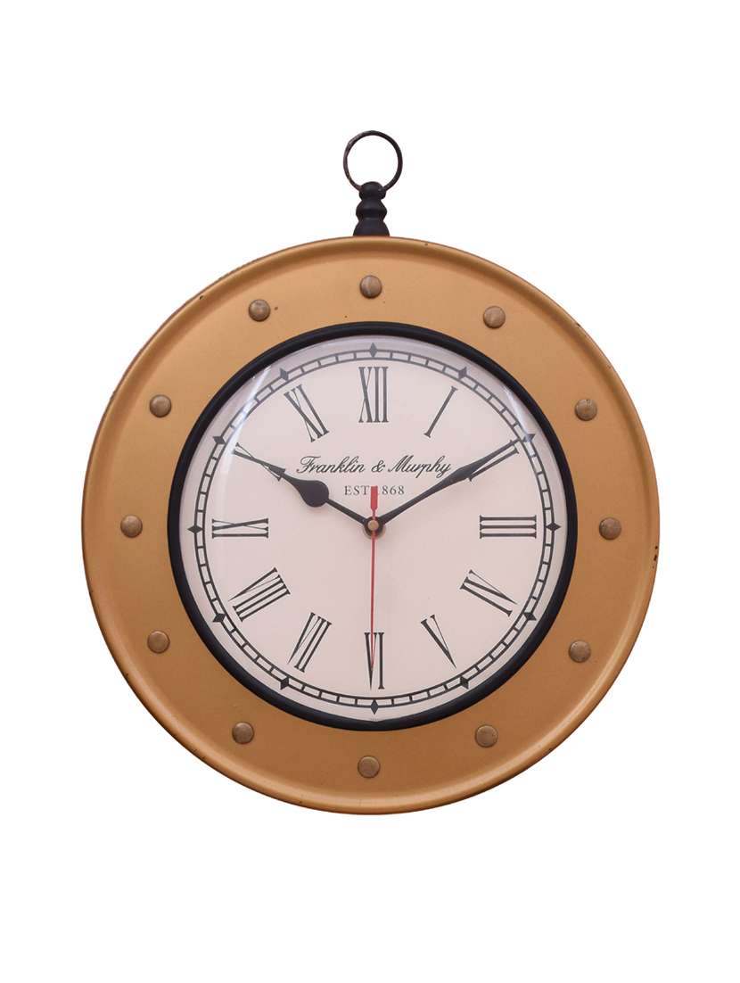 vintage iron wall clock by home sparkle