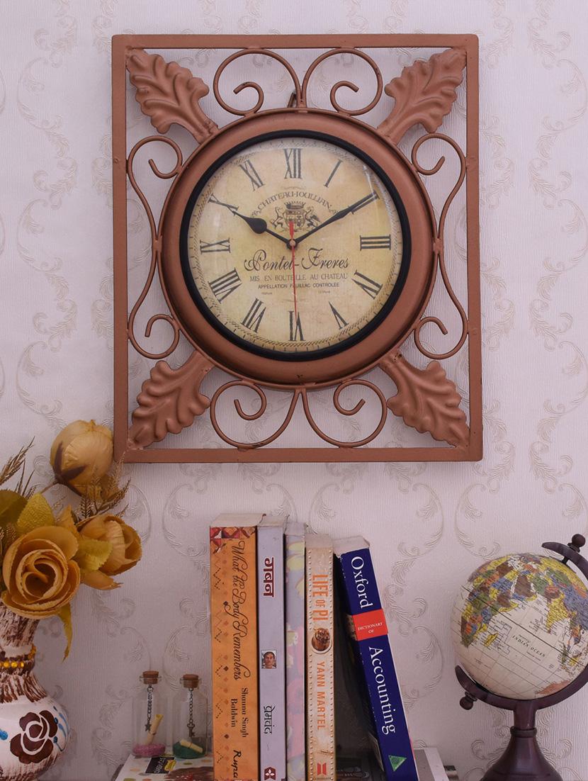 vintage iron wall clock by home sparkle - 14096942 - Standard Image - 2