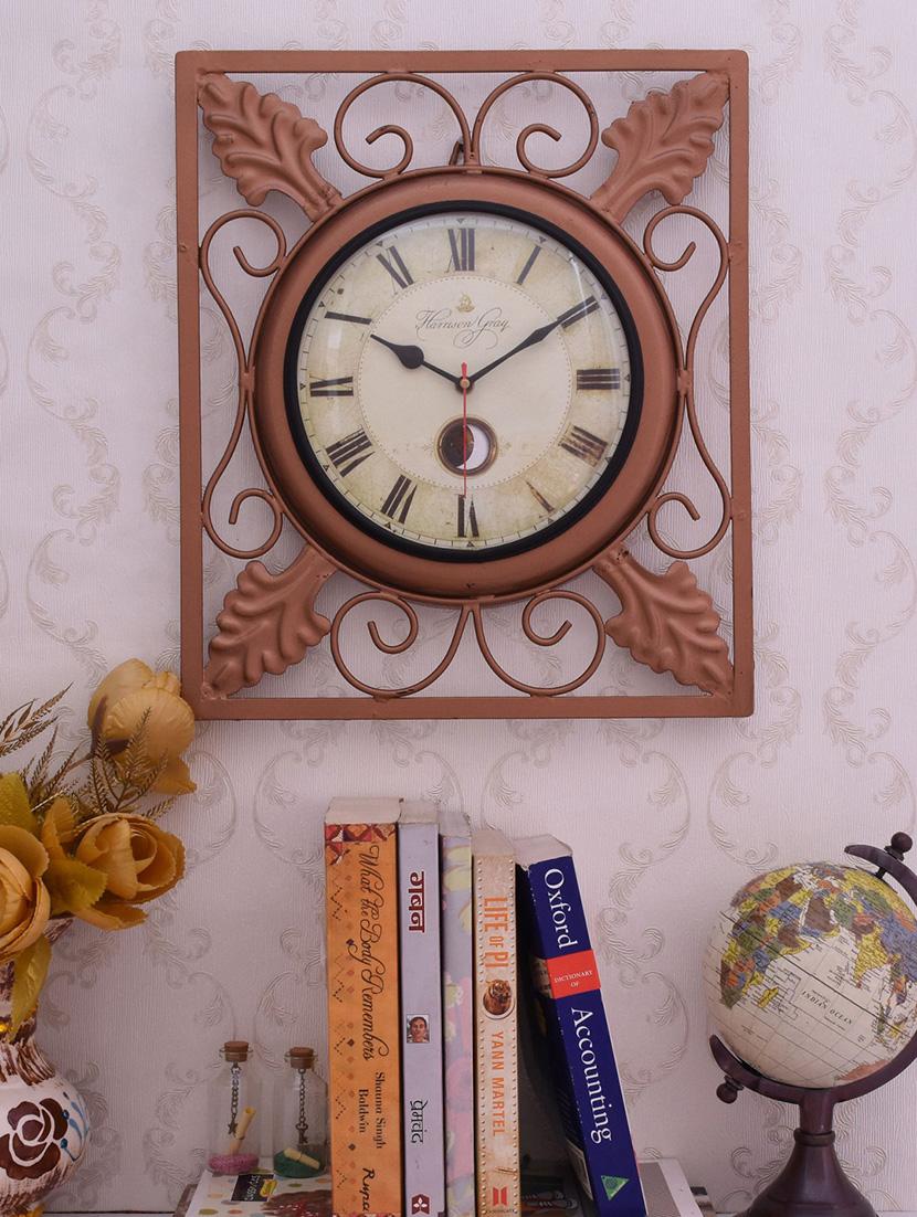 vintage iron wall clock by home sparkle - 14096943 - Standard Image - 2
