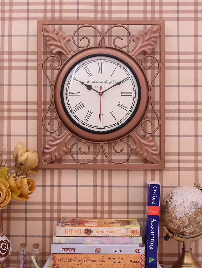 vintage iron wall clock by home sparkle - 14096944 - Standard Image - 2