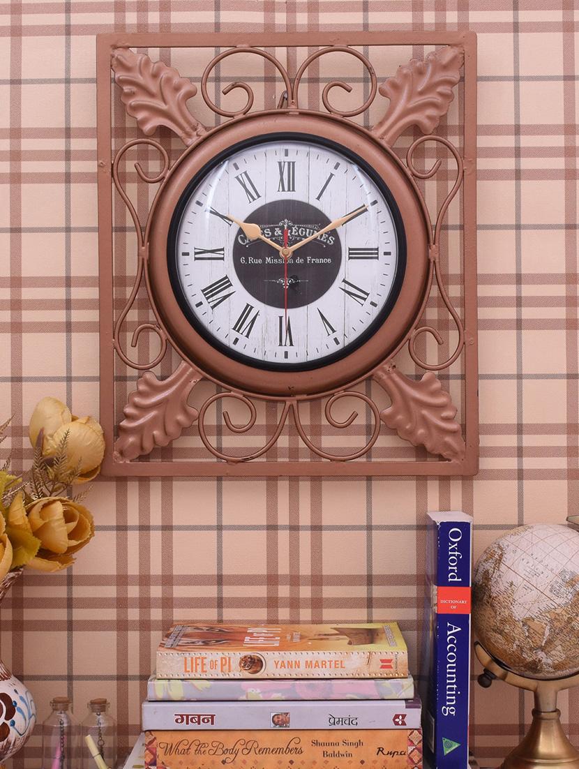 vintage iron wall clock by home sparkle - 14096945 - Standard Image - 2