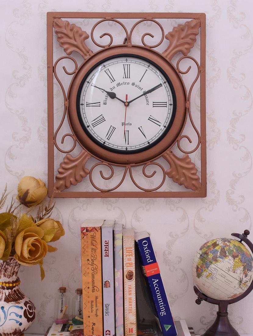vintage iron wall clock by home sparkle - 14096946 - Standard Image - 2