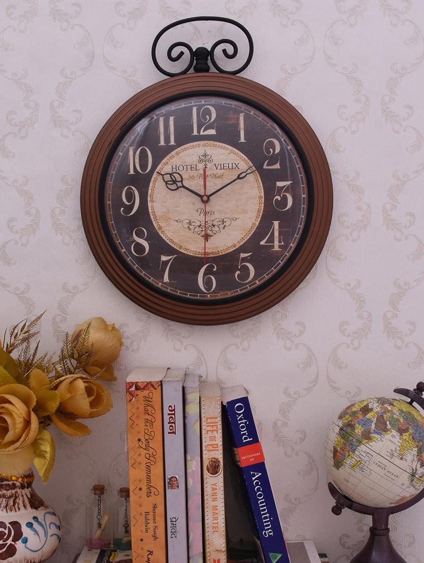 classic iron wall clock by home sparkle - 14096985 - Standard Image - 2