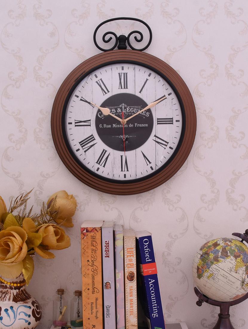 vintage iron wall clock by home sparkle - 14096989 - Standard Image - 2