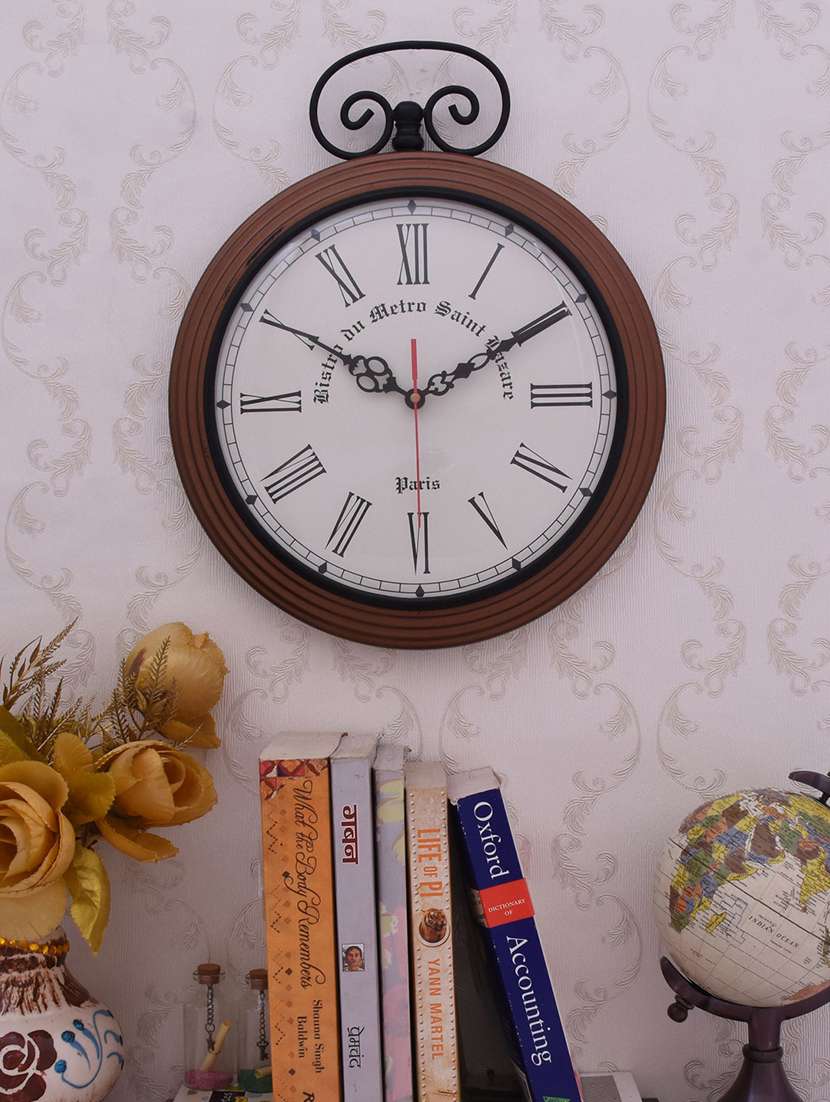 vintage iron wall clock by home sparkle - 14096990 -  Standard Image - 2