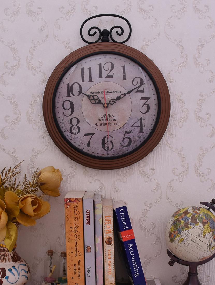classic iron wall clock by home sparkle - 14096992 - Standard Image - 2