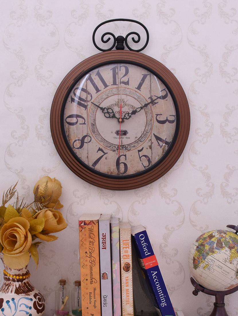 classic iron wall clock by home sparkle - 14096993 - Standard Image - 2