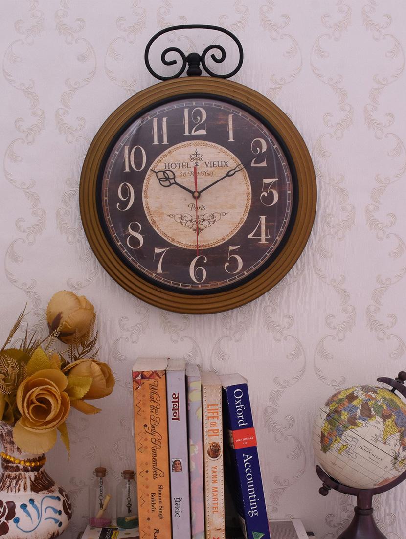 classic iron wall clock by home sparkle - 14097005 - Standard Image - 2