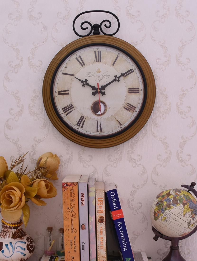 vintage iron wall clock by home sparkle - 14097007 - Standard Image - 2