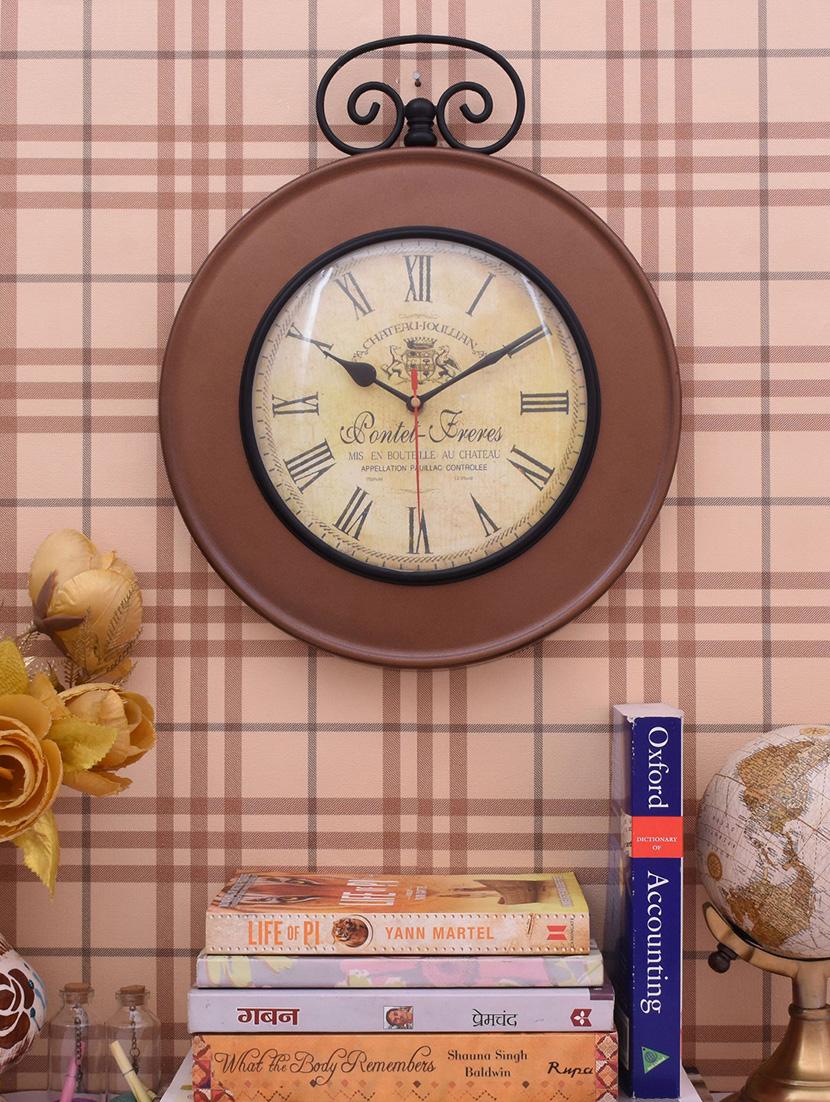 vintage iron wall clock by home sparkle - 14097037 - Standard Image - 2