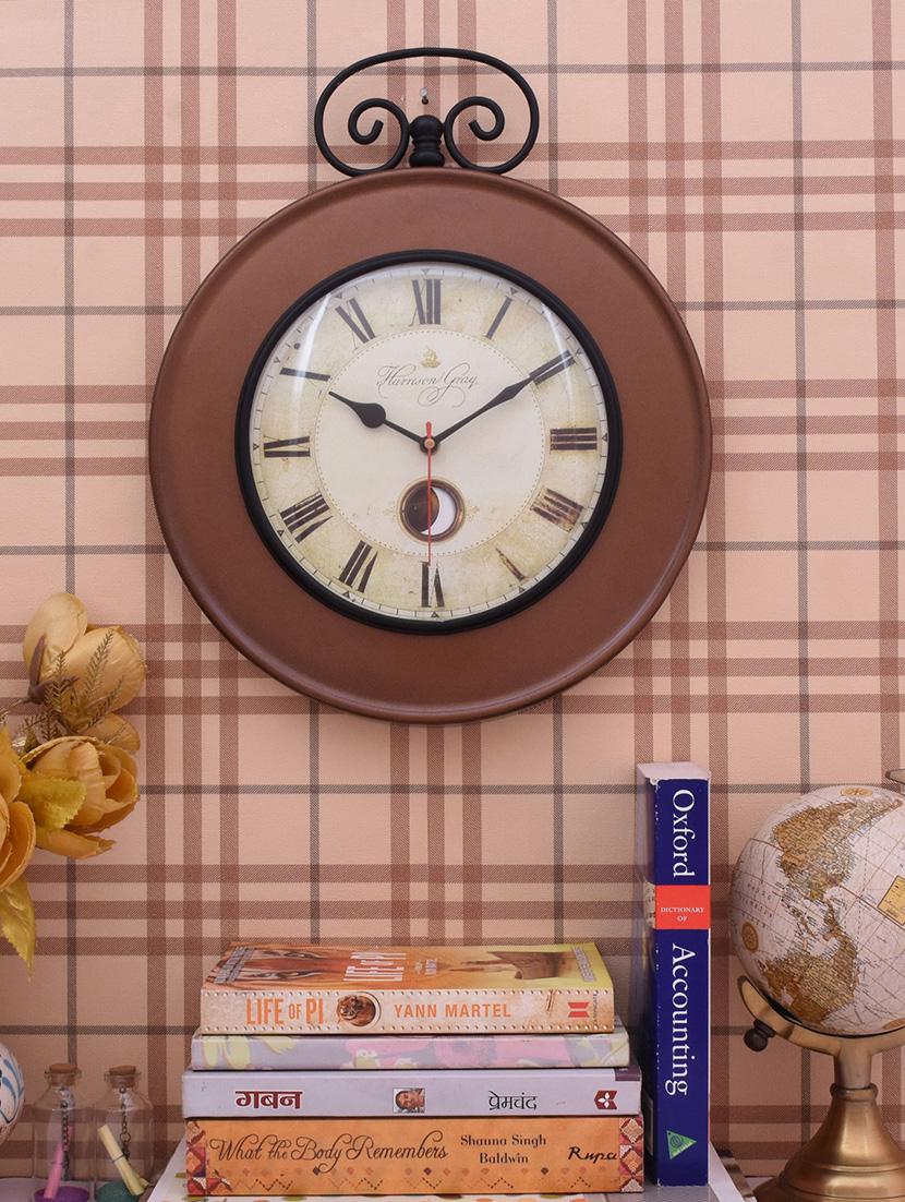 vintage iron wall clock by home sparkle - 14097038 - Standard Image - 2