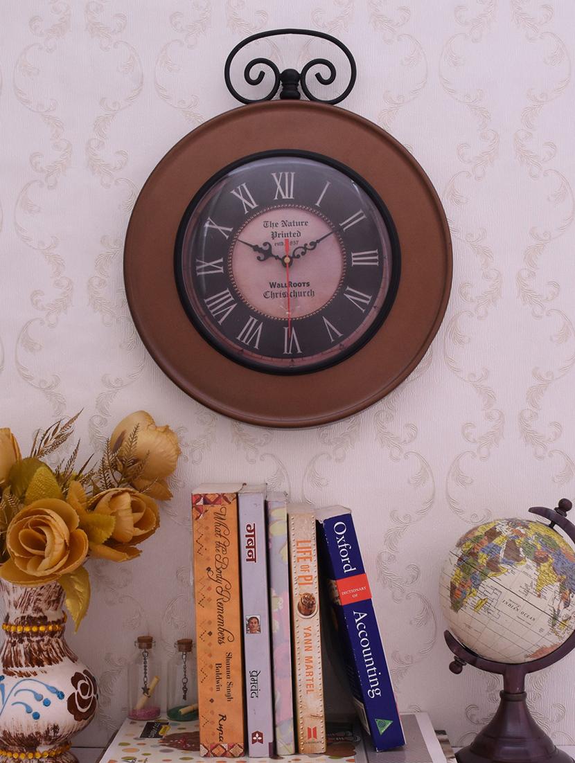 vintage iron wall clock by home sparkle - 14097042 - Standard Image - 2