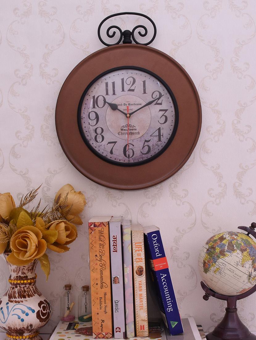 classic iron wall clock by home sparkle - 14097043 - Standard Image - 2