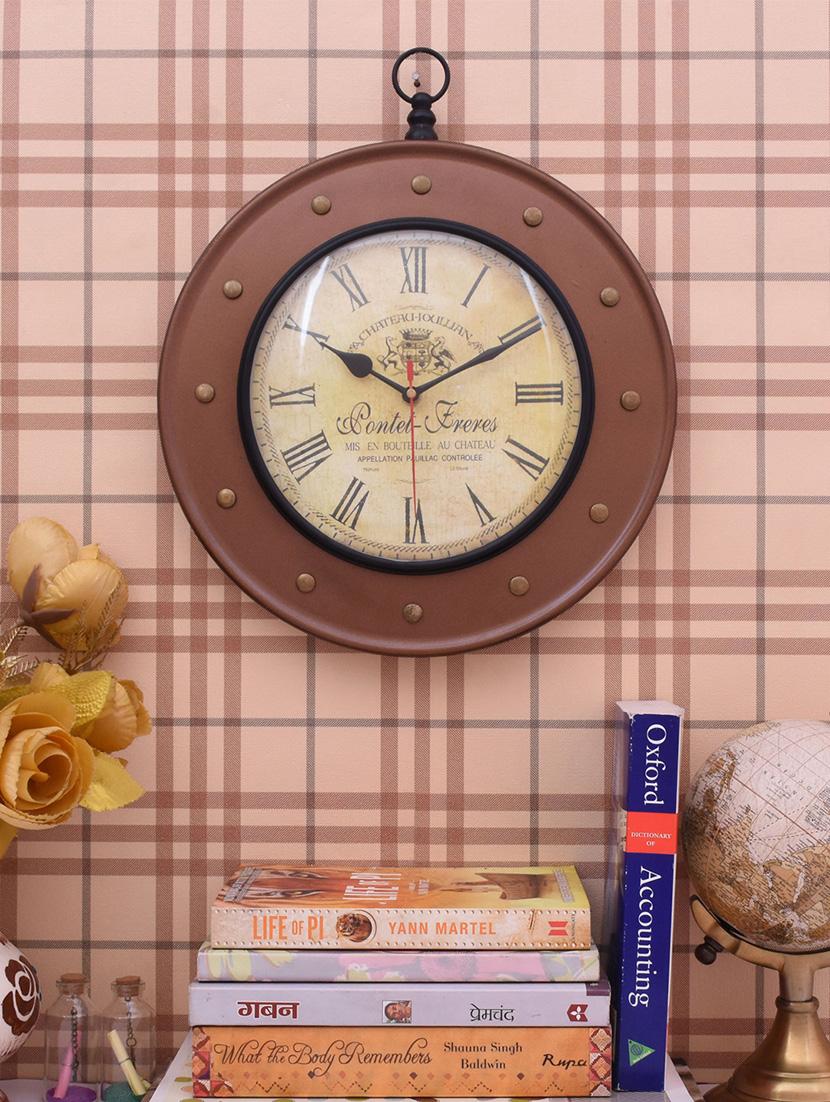 vintage iron wall clock by home sparkle - 14097080 - Standard Image - 2