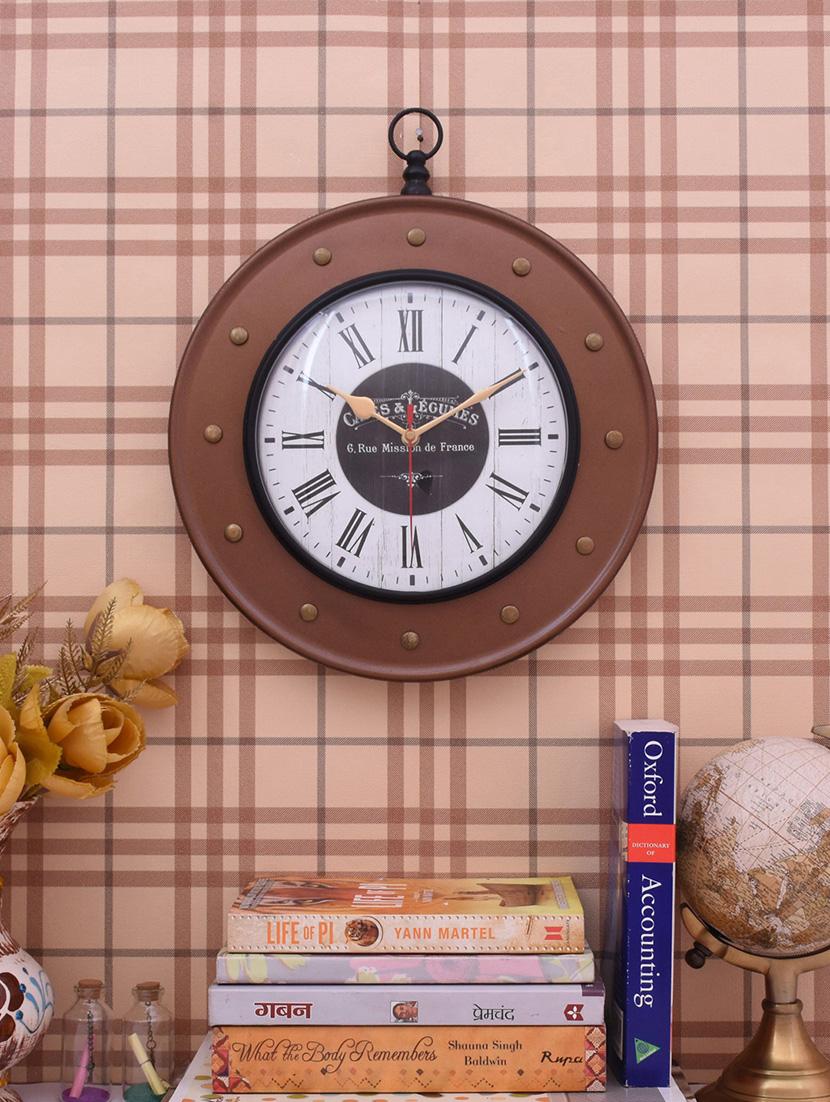 vintage iron wall clock by home sparkle - 14097083 - Standard Image - 2