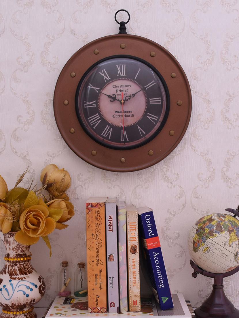 vintage iron wall clock by home sparkle - 14097085 - Standard Image - 2